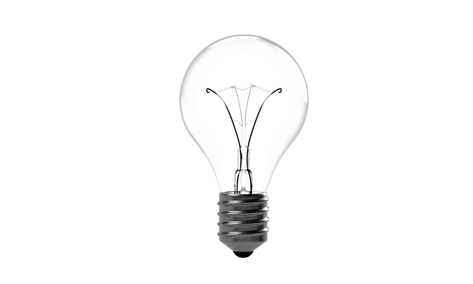 Clear light bulb symbolizing innovation, smart technology, and the future of connected homes.