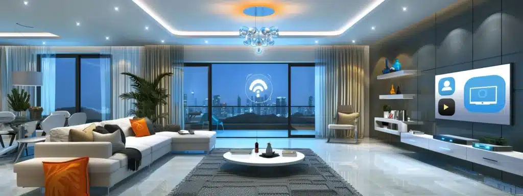 simple smart home room design with control systems